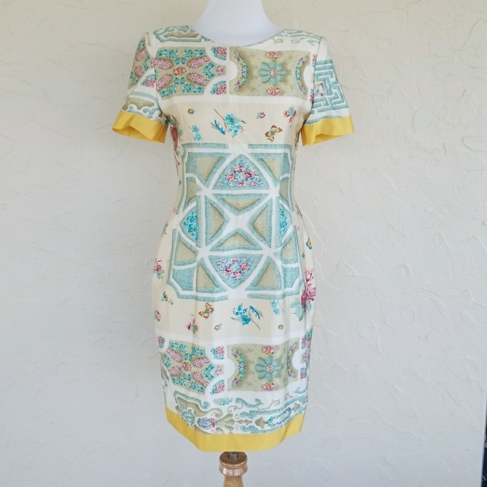Elegant Multicolor Patterned Dress